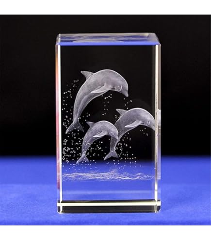 ガラスクリスタル　30点　コレクション Amazon.co.jp: クリスタルガラスイルカオーナメントモデル、3Dレーザー
