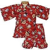 アンパンマン 甚平 和柄 パジャマ ANPANMAN 夏物 お祭り 七夕 fpo-ta9842-9552 110cm レッド
