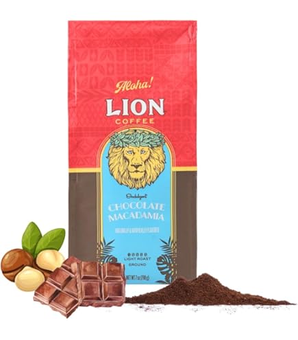 Amazon | ライオンコーヒー バニラマカダミア 粉 7oz (198g