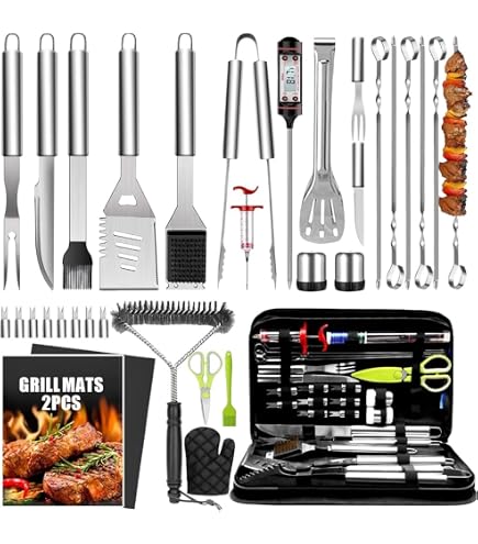 BBQグリル　バーベキューグリル&ツールセット Amazon.co.jp: Sivro バーベキューセットオールステンレス製26点セット