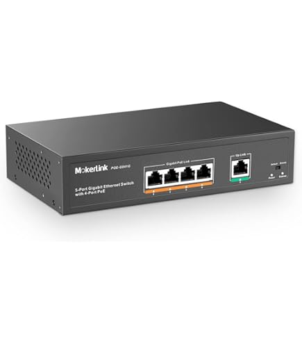 Amazon.co.jp: MokerLink 8ポートギガビットPoEスイッチ、8 PoE+