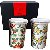 伊万里カラクリ水飲 Amazon.co.jp: 古伊万里 カップ酒 NOMANNE 2本セット 白×青