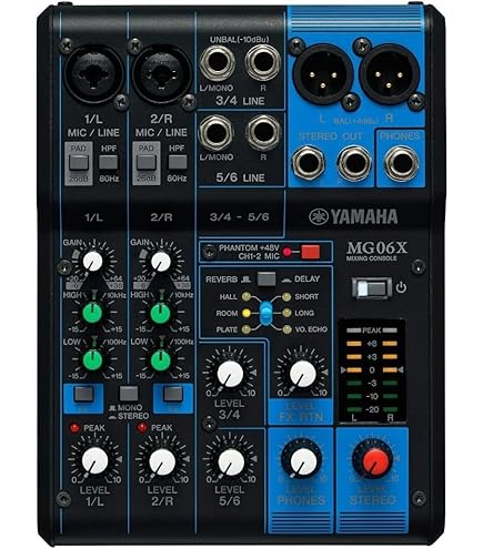 Amazon | ヤマハ YAMAHA 6チャンネルミキシングコンソール MG06X 最大