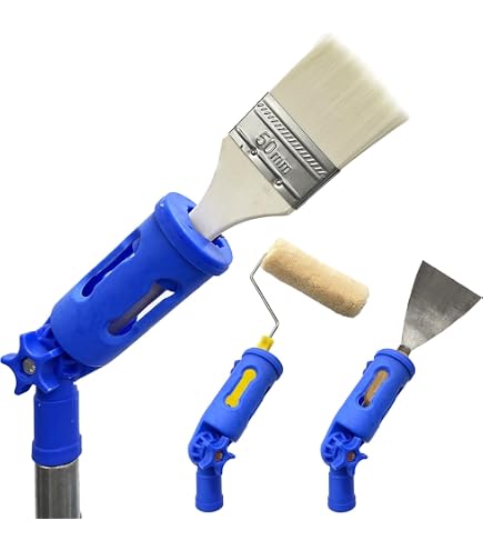 Paint Roller Kit With 6FT Extension Pole - Adjustable Stainless Steel Pole, Large Wall & Ceiling Roller