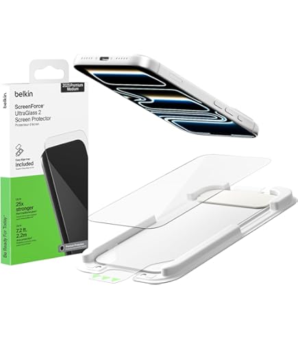 Amazon.co.jp: Belkin iPhone15 Pro用 UltraGlass 2保護ガラスフィルム