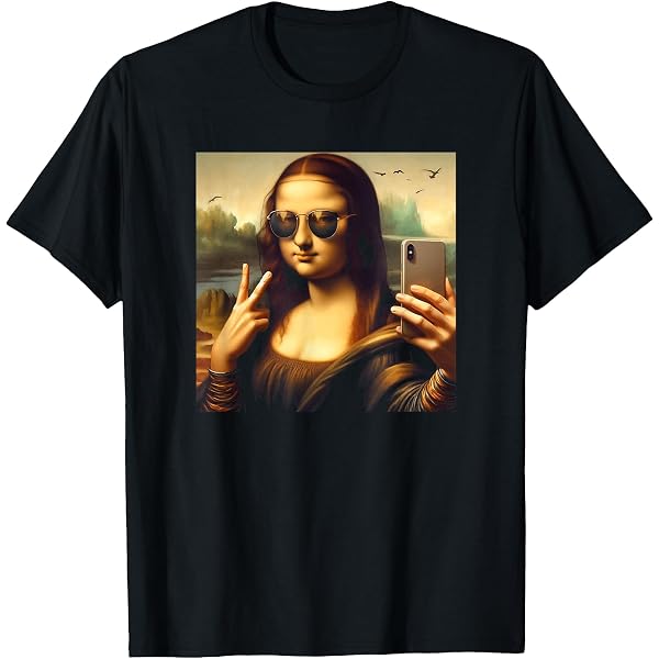 Amazon | モナリザ パンク風 パロディデザイン Tシャツ | Tシャツ 