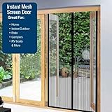 Instant Mesh Screen Door - 2 Panel Set