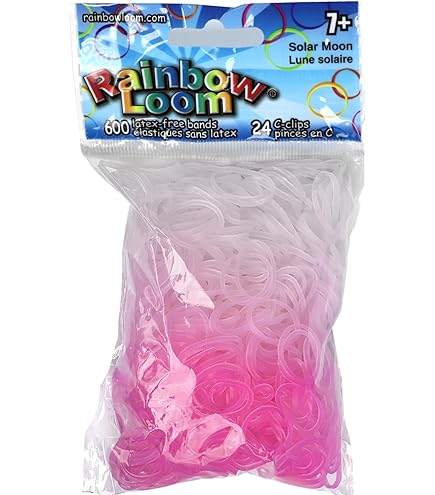 Yowamho 900 Rubber Bands Kit With 24 S-Clips & Crochet Hook - Rose & Light Blue, Elastic Craft Set For Bracelets