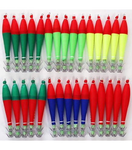 Amazon | semedoki 浮きスッテ イカスッテ 4号 4カラー 20個