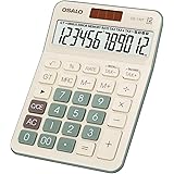pendancy デスクトップ電卓 大型LCDディスプレイ 12桁 ビッグボタン 税金会計計算機 バッテリーとソーラー電源 デスク/オフィス/自宅/ビジネス用 (OS-130T グリーン)
