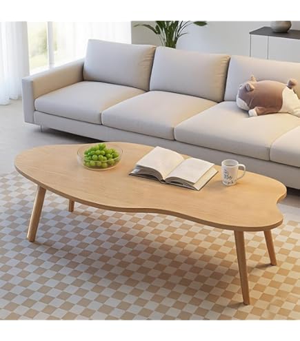 Amazon.co.jp: Zxyler ナチュラル木製ローテーブル｜60×40×30cm ミニ