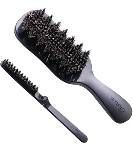 Amazon | [strainia] [ストレーニア] ケアストレートブラシ 豚毛 猪毛