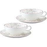Noritake ノリタケ ティー カップ & ソーサー ( ペアセット ) 180cc キューティーローズ 電子レンジ対応 2客  ボーンチャイナ P58043A/9940