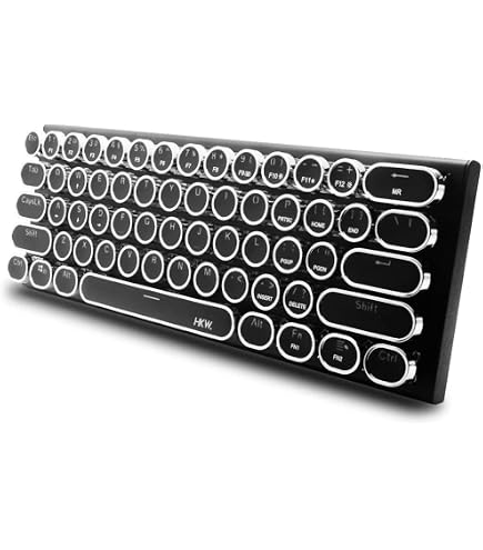 Amazon.co.jp: タイプライター型 レトロ メカニカルキーボード LED 
