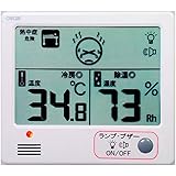 クレセル 室内用 デジタル温・湿度計 熱中症予防目安計 警報付き 白 CR-1200W