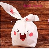 Ligntean プラスチックギフトパーティー用品50個 ウェディングアクセサリー キャンディーバッグ ロングイヤーラビット Buck teeth NA