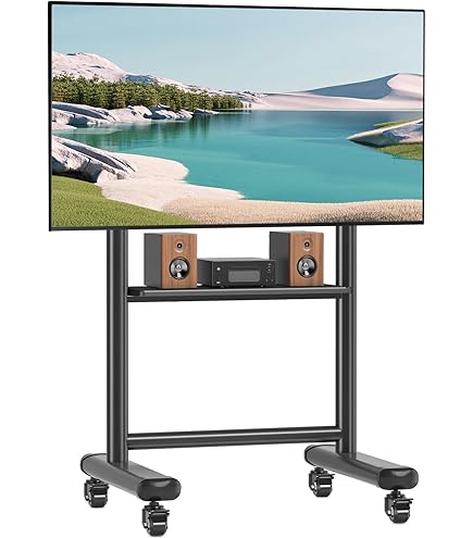 Amazon.co.jp: Rfiver テレビスタンドキャスター付き 大型テレビ