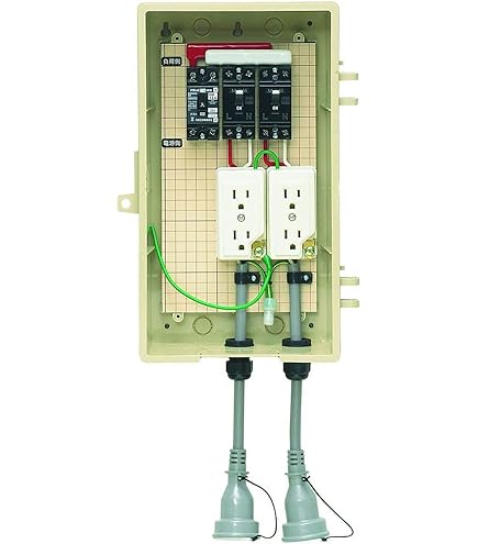 Amazon.co.jp: 未来工業 屋外電力用仮設ボックス 漏電しゃ断器・分岐