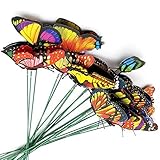 Ellen Tool Set of 24 Garden Yard Planter Colorful Whimsical Butterfly Stakes ( 6 Monarch Butterfly +