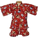 【本体綿100％】2018年 夏物 アンパンマン 甚平スーツ Anpanman レッド◇90cm