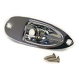 YJB PARTS ストラト用舟形ジャックプレート エレキギターパーツ (クローム)