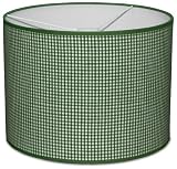 Taftan Checks 3mm Pendant Lampshade Diameter 35cm (Small, Green) by Taftan