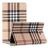 Galaxy Tab A 10.1インチケース、elecfanJ スタンド機能付き 手帳型 PUレーザ 定期入れカバー ケース