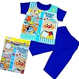 お着替え練習 アンパンマン パジャマ 半袖パジャマ 春物 夏物 子供用 Anpanman j-sa2652 80cm ブルー