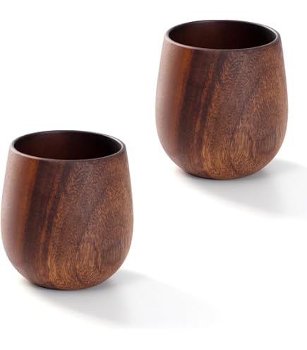 Amazon.co.jp: J-kitchens カップ 木製 蒔絵 ダークブラウン 紅葉 Φ8.3