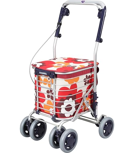 Amazon | 島製作所 リズムRWC (フラワーG) シルバーカー 座面付 | 島