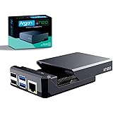 GeeekPi Raspberry Pi 4ケースArgon NEOブラックアルミニウム合金スライド式磁気トップヒートシンク付きRaspberry Pi 4 Bケースエンクロージャ