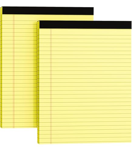 Cambridge Lined Paper A4 Refill Pad, 100 Page, Legal Pad, Yellow