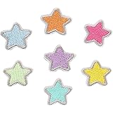 GOODCHI 星 スター ワッペン 刺繍 星 アップリケ ミニワッペン カラフル 可愛い装飾 男の子 女の子 名札付け DIY服 入学 7色セット 22mm