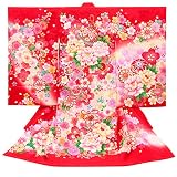 (キステ)Kisste お宮参り 産着 女の子 ＜お宮参りきもの＞ 正絹 ＜赤／毬＞ 8-7-00020