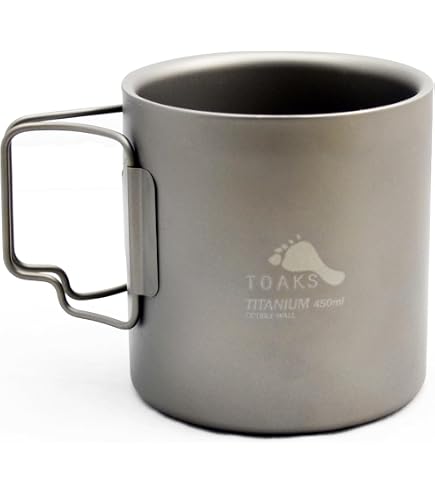 SOTO Outdoors - AeroMug Titanium 450ml Camping Mug - Light Weight