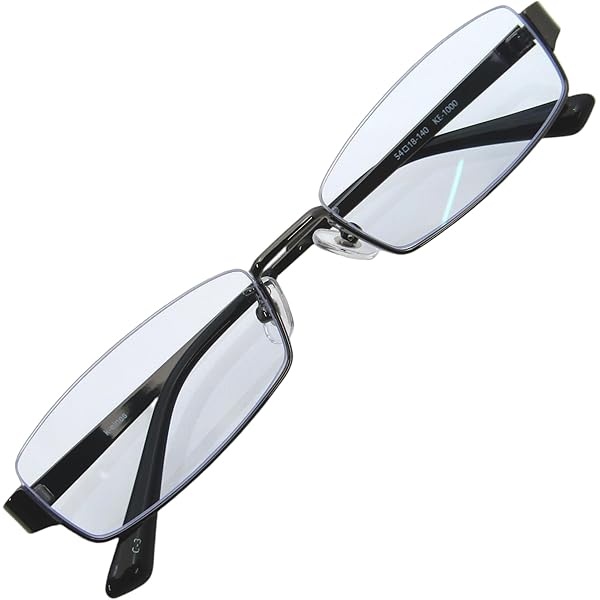 Amazon | [k－eines] アンダーリム スクエア メタル フレーム 伊達