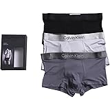 CALVIN KLEIN カルバンクライン CK アンダーウェア メンズ ボクサーブリーフ アイスシルク モダール ピュアコットン 通気性 サマーショーツ ギフト 3枚セット [Cailv Kailun]