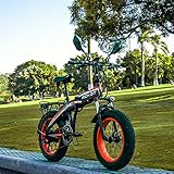 オレンジ色限定★スポークタイヤ★最高速度45KM/ｈ★折り畳み電動バイク「サンドバイク-PLUS」20インチ,公路可,電動スクーター,スノーバイク RICH BIT TOP016 【電動ハイブリッドバイク】日本国内総代理店正規品 安心の国内配送・アフターサービス PL保険加入済