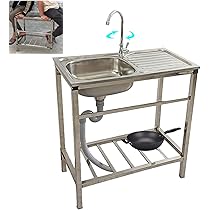 Amazon.co.jp: Hyuer 屋外 屋内 キッチン用流し台 シンク 温水