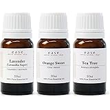 ease お試しアロマ 定番の香りセット 10ml×3本 (ラベンダー・オレンジスイート・ティートリー) アロマ エッセンシャルオイル 精油 天然 100%ピュア 加湿器 芳香 ラバンジン スーパー オレンジスィート ティーツリー ティートゥリー 花