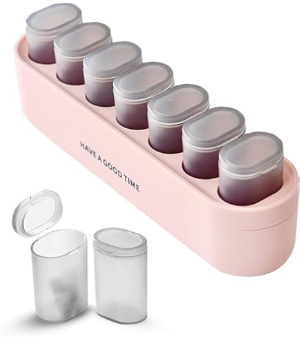 Amazon.co.jp: ピルケース 1週間 1日1回 携帯用 抗菌防湿 小型