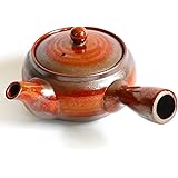 急須 萬古焼 日本製【 二煎目まで美味しくする / 370ml 】底網 茶こし 茜急須 万古焼 2人分 赤 きつさこ
