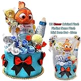 出産祝いに大好評ディズニー キャラクター・ドーリーが乗ってる おむつケーキ NEMO 南の海で今日も元気で泳いでます! パンパース２６枚 男の子 女の子 ＭB