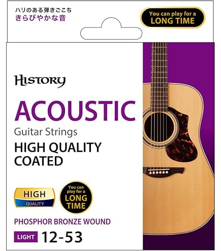 Amazon | HISTORY AH1253P アコースティックギター弦 .012-.053 ライト