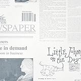 Amazon 壁紙屋本舗 シール はがせる Nu Wallpaper モノトーン 英字 新聞 52cm 約5m リメイクシート Nus3626 壁紙