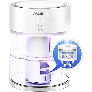 Aujen 加湿器 除菌 卓上加湿器 2020最新版 超音波加湿器 大容量 上から注水タイプ 三段階霧量調整可能 静音…