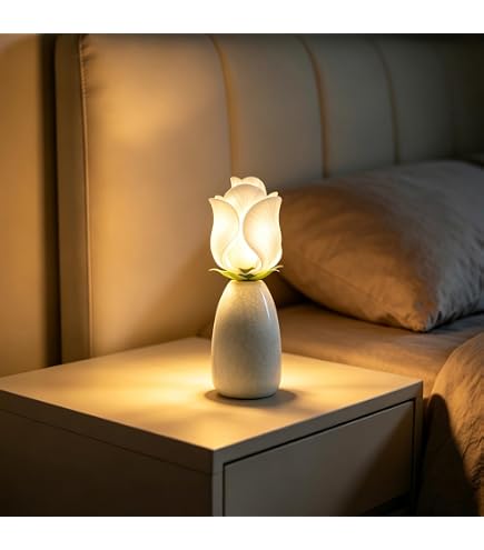 Amazon.co.jp : ZXM フラワーテーブルランプ、LED読書灯 ベッドサイド
