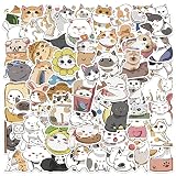 かわいいねこステッカーセット 62枚 キャット防水ステッカー ねこシールパック ブランドステッカースーツケース 車 バイク ヘルメット スケボー ギターなどに適用