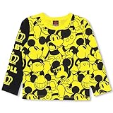 ベビードール ディズニー 総柄ロンT 子供服 DISNEY Collection 90cm イエロー
