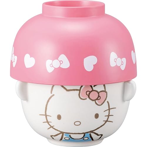 Sanrio Hello Kitty Soup and Rice Bowl Dinnerware Set, Mini Kitty, Miscellaneous Goods, Gift, Made in Japan
